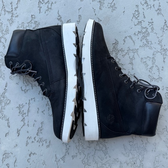 Timberland Women's Keeley Boot 8.5 Black Nubuck Leather Ankle SensorFlex Casual - Picture 4 of 10